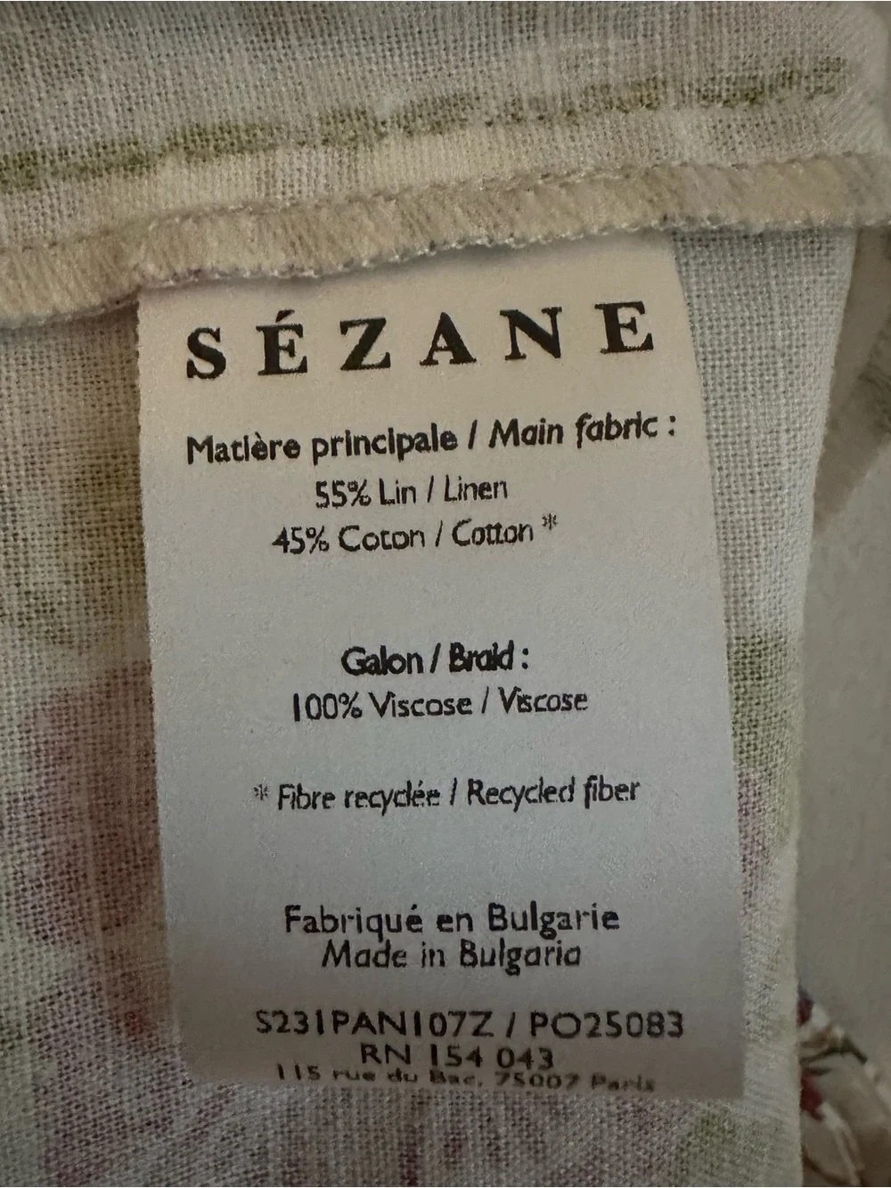 Sezane x Farm Rio Linen Cotton Tiago Pants in Romantic Garden